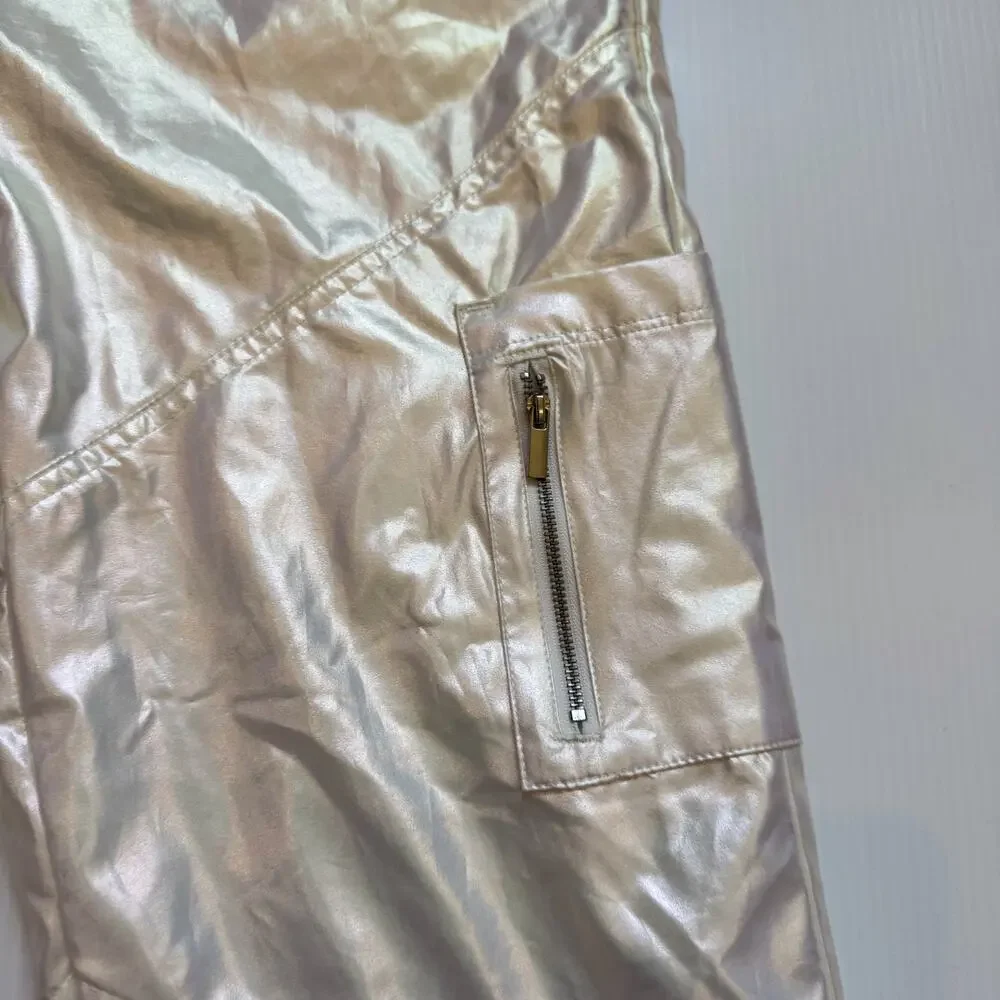 Iridescent Parachute Pants Pearl Rave Festival Y2K Cyber Girl’s XL (Women’s XS) - Picture 6 of 16